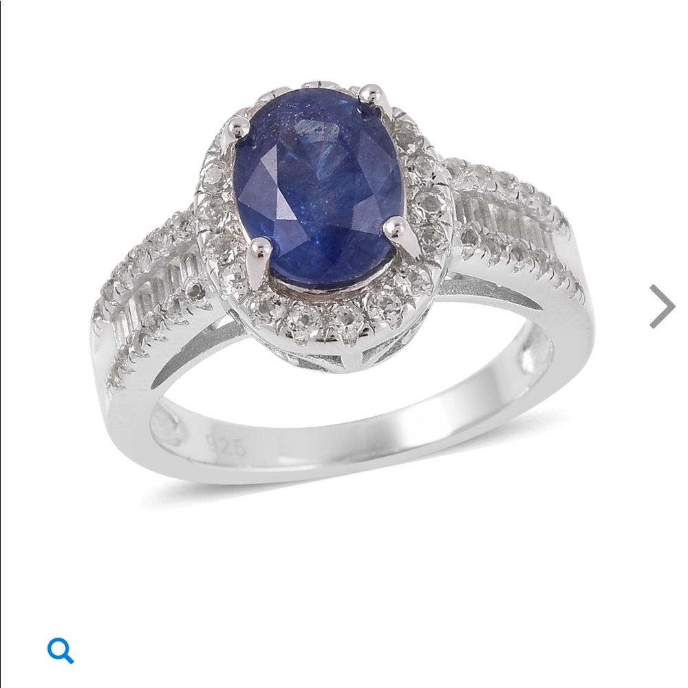 Masoala sapphire white topaz SS 3.50CTW